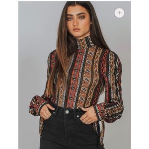 Free People Donatella Turtleneck Top Sz XS